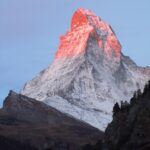 matterhorn, mountain, high mountains, landscape, series 4000, zermatt, mountains, nature, alps, switzerland, snow, alpenglühen, red